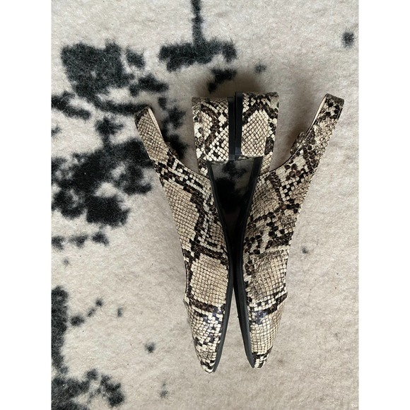Snake print slingback mules, sz 8 - Picture 2 of 6